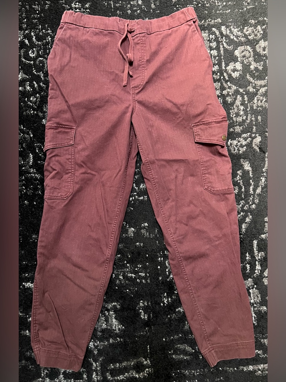 Duluth Burgundy Cargo Jogger Pants Sz 12